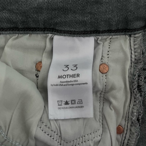 Mother Gray Insider Crop Step Fray Jeans - Picture 5 of 5